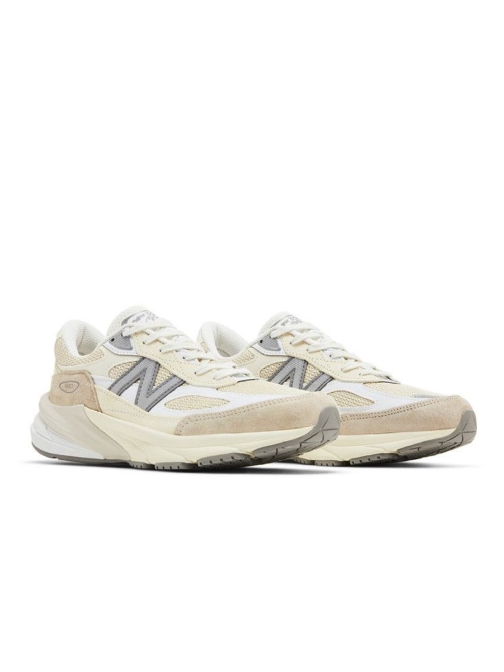 New Balance Cream & Grey Retro Runner Sneakers